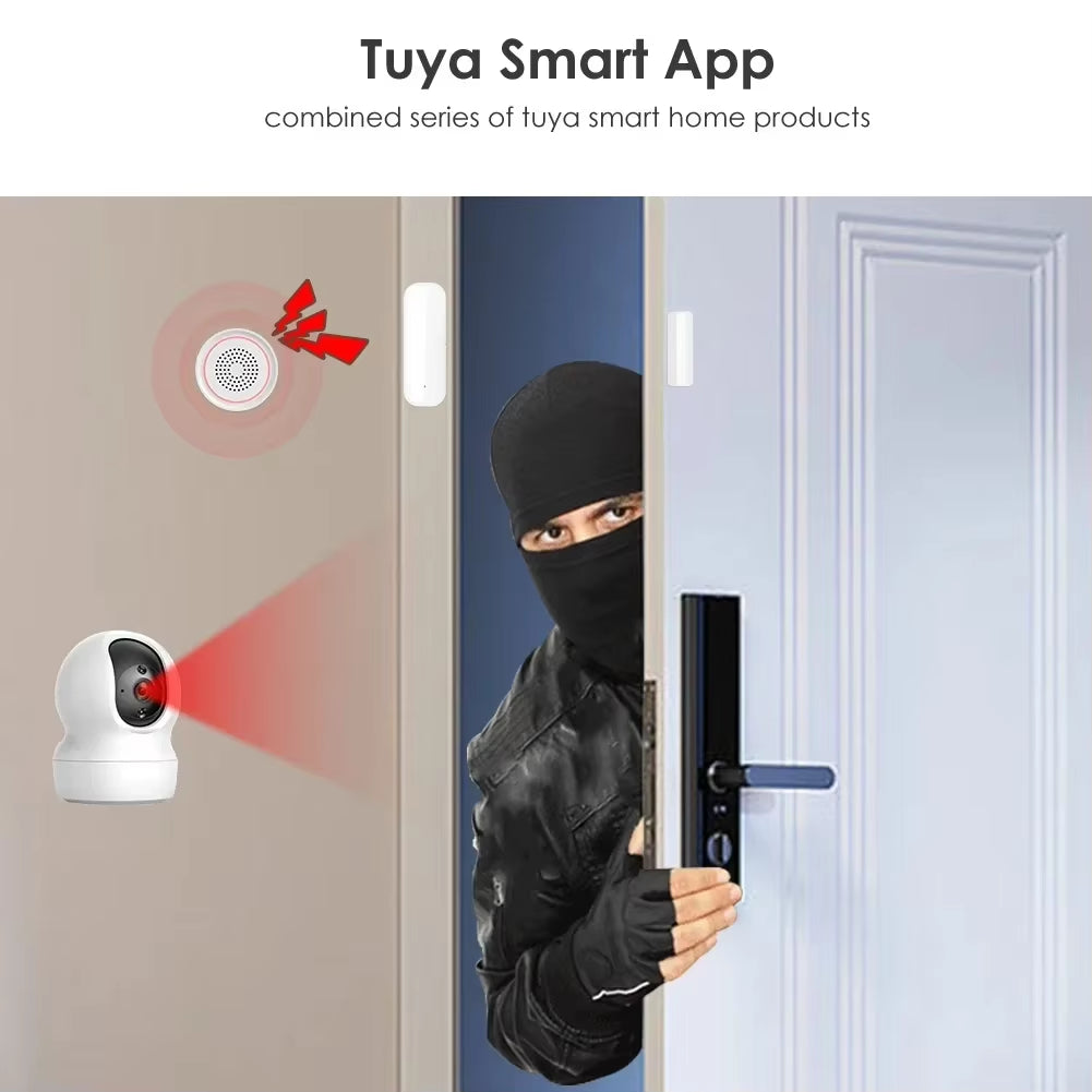 Tuya Wifi/Zigbee Door Sensor Window Sensor Smart Home Wireless Door Detector Door Open / Closed Alarm System for Alexa Google