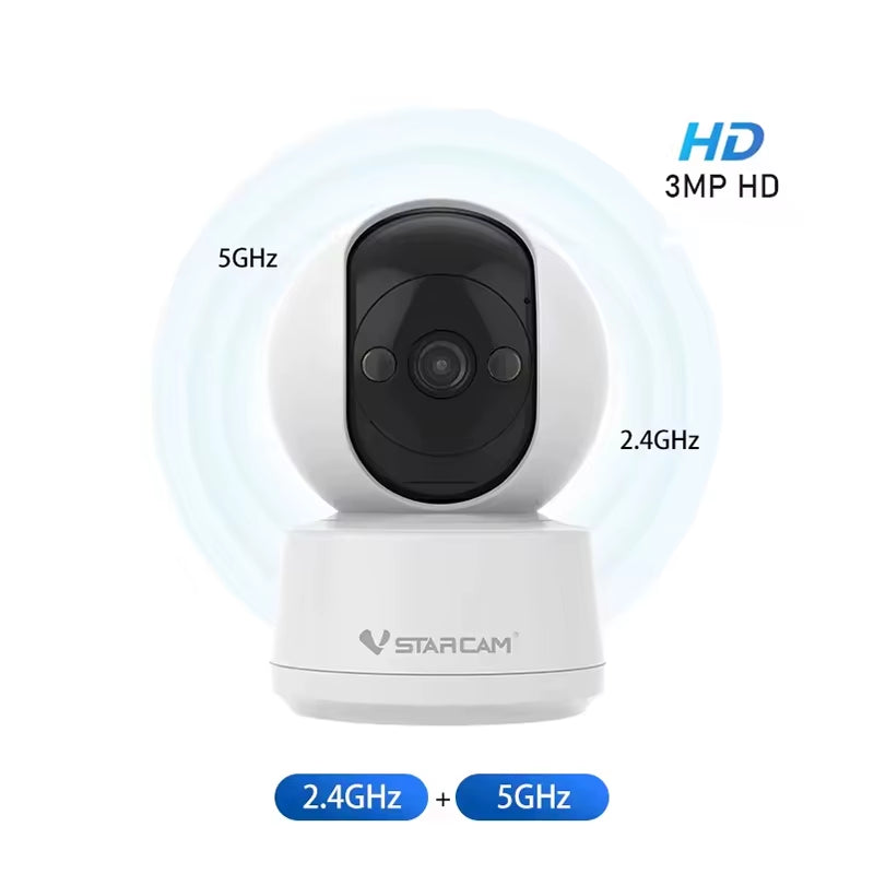 New 2.4G Wireless Security IP Camera 3MP HD Mini Infrared Vision Smart Home AI Human Detection Phone Video Surveillance