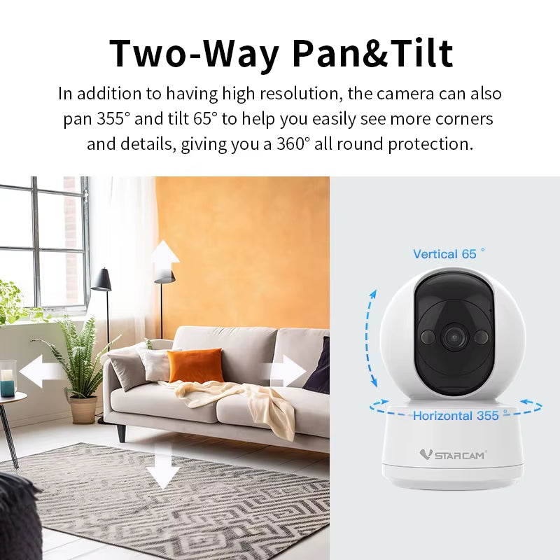 New 2.4G Wireless Security IP Camera 3MP HD Mini Infrared Vision Smart Home AI Human Detection Phone Video Surveillance