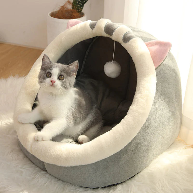 Sweet Cat Bed | Warm & Cozy Pet Basket | Washable Cave House