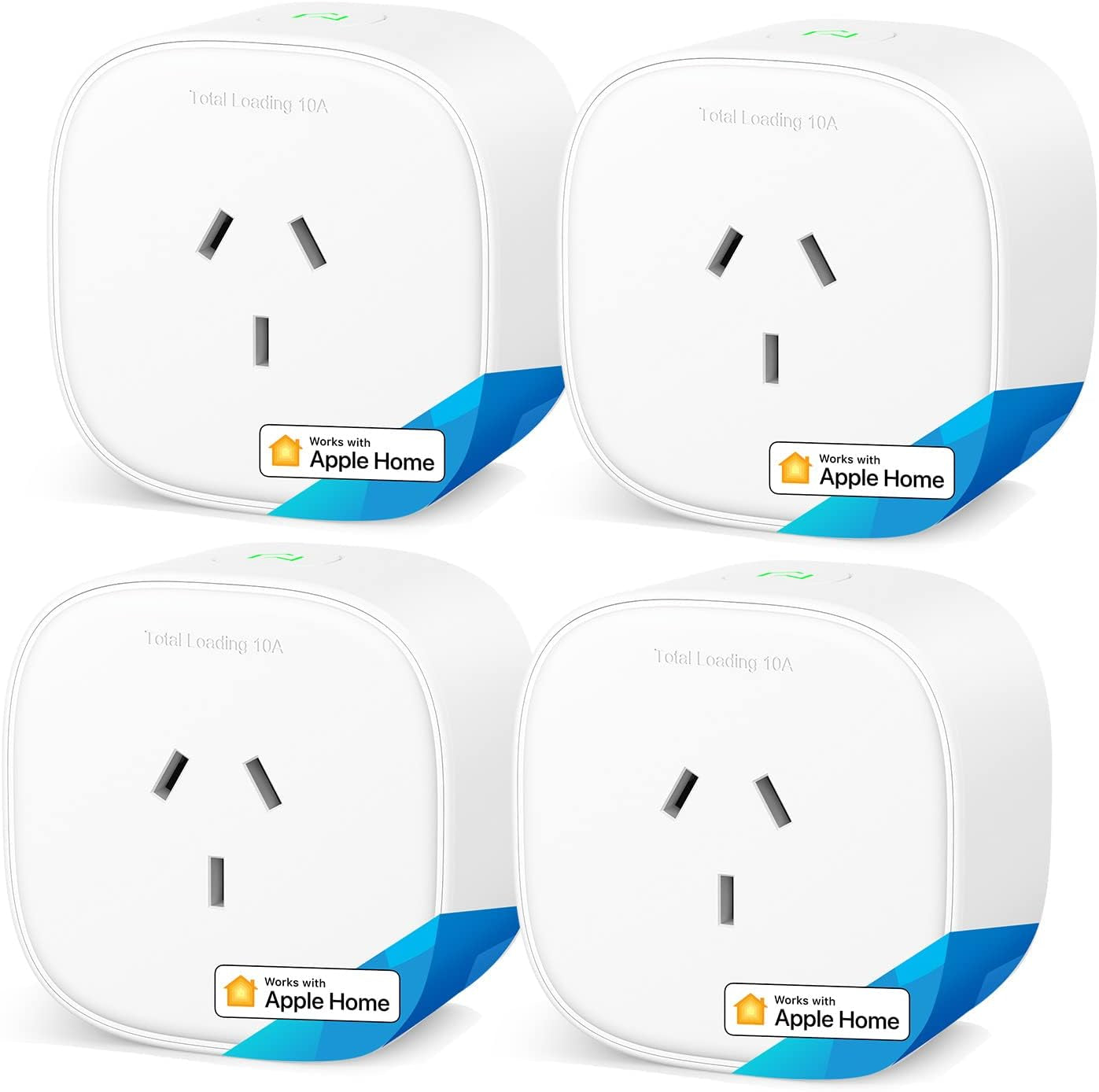 Smart Wifi Plug with Energy Monitor 4 Pack, Works with Apple Homekit, Alexa, Google Assistant, and Smartthings