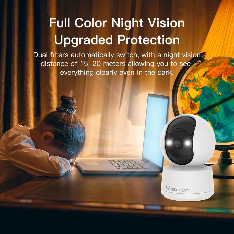 New 2.4G Wireless Security IP Camera 3MP HD Mini Infrared Vision Smart Home AI Human Detection Phone Video Surveillance